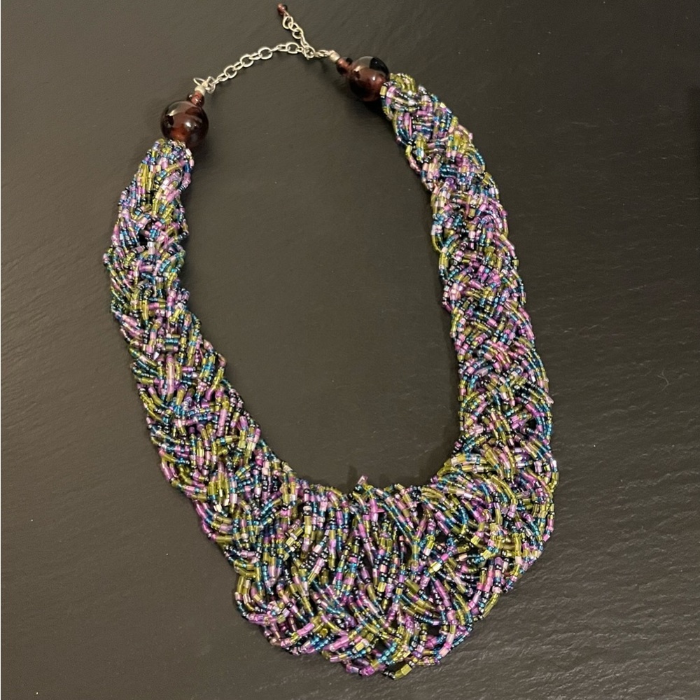 Boho Multicolored Multistrand Adjustable Braided … - image 1